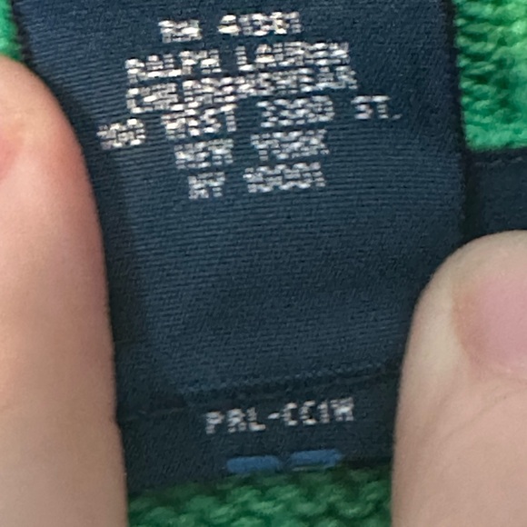 Polo Ralph Lauren Men’s XL Cable Knit Sweater Green 100% Cotton Crewneck - Picture 6 of 7